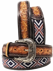 Hecho a mano 1,5 "con cuentas de lujo estilo occidental cinturón vaca ocultar grano completo Premium de Argentina opciones personalizables hebilla de cobre - Product Image 4