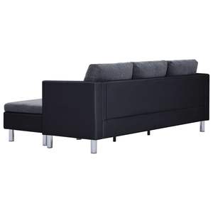 โซฟาเก้าอี้นอนสีดำและสีเทาเข้มพร้อมเบาะรองนั่ง - Product Image 5