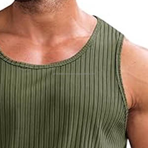 Camisetas de Tirantes para Hombre 100% Algodón, Logotipo Personalizado, Camiseta de Tirantes Transpirable de Alta Calidad para Hombre con Servicio OEM - Product Image 2