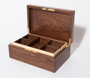 Acacia Wood Storage <b>Box</b> for Decor Jewelry Tools or Keepsake Handmade Bohemian Style - Product Image 6