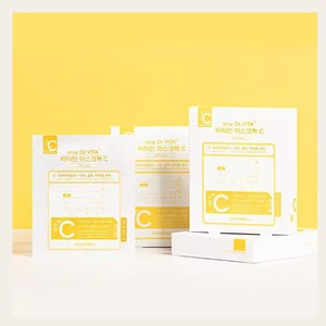 แผ่นมาส์กหน้า Deycell Korean K-Beauty Dr Vita Mask Pack C 25 กรัม 10 แผ่น ผลิตในเกาหลี บรรจุในซอง - Product Image 5