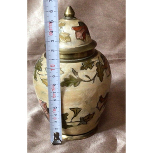 Vase Moderne en Laiton Doré Texturé, Forme de Pot à Gingembre Élégant, Vase Décoratif de Table pour Bouquet de Pivoines Artificielles, Cadeau de Mariage - Product Image 1