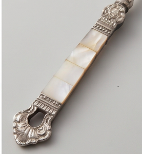 Ensemble de couverts élégants en métal avec manche en MOP, finition miroir, compatibles lave-vaisselle, pour mariage, cuillères et ustensiles de service - Product Image 4