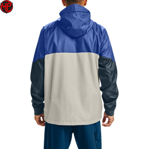 Men's Color Block Windbreaker <b>Jacket</b> Hooded Waterproof Anorak <b>Zip</b> <b>Up</b> Lightweight Outdoor Casual Coat Nylon <b>Jacket</b> - Product Image 3