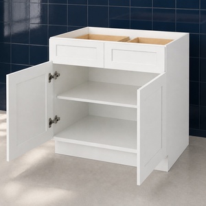 Gabinete de Cocina Inferior Personalizado de 42 Pulgadas, Blanco, Estilo Shaker, 2 Cajones, RTA, Fabricante OEM de Vietnam - Product Image 5