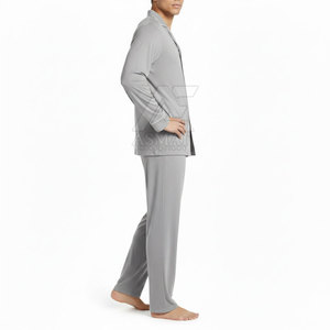 Ensemble de pyjama pour homme élégant et de haute qualité, séchage rapide, coupe décontractée, deux pièces, confortable - Product Image 4