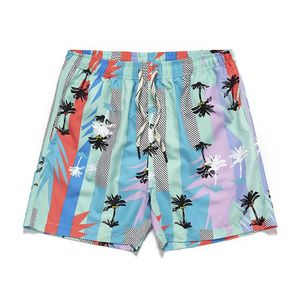 Shorts de bain décontractés pour hommes, respirants, à cordon de serrage, taille haute, en polyester/coton, pour la plage et les sports d'été - Product Image 2