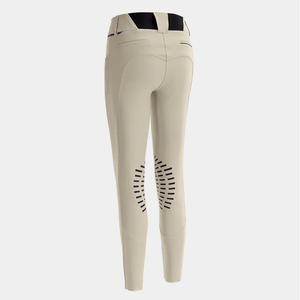 Pantalon d'équitation taille haute pour femme, couleur unie, coupe ajustée avec fermeture éclair et poches pour téléphone, gris - Product Image 5