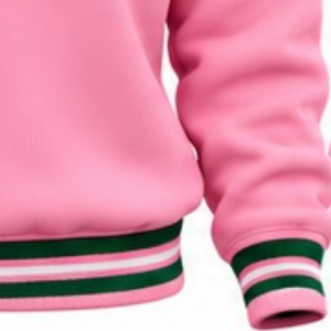 Sudadera Rosa con Diseño de Corazón de Hermandad para Mujer, Cuello Redondo Informal, Tejido de Punto, Manga Larga, Gráfico Personalizado, Moda Femenina - Product Image 4