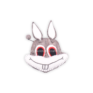 Porte-monnaie en feutre en forme de visage de lapin - Product Image 1