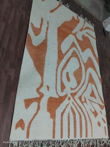 Alfombra de lana anudada a mano estilo marroquí, alfombra de bucle para decoración de sala de estar y dormitorio - Product Image 6