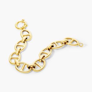 Yellow Gold 14mm Flat Mariner <b>Bracelet</b> - Product Image 3