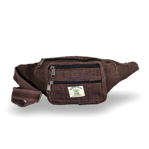 100% Hemp Fanny Pack <b>Brown</b> Travel <b>Backpack</b> - Product Image 1
