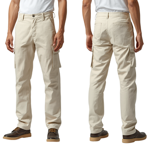 Men's Breathable Waterproof Solid <b>Long</b> <b>Canvas</b> Hardshell Pants Zipper Front Regular Fit Customized Color Logo Customized Adults - Product Image 3