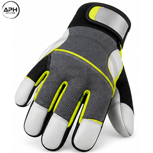 Nouvel Arrivage Gants d'Assemblage à Panneau Courbé, Logo Personnalisé, Marque Privée, Réglables au Poignet, Blanc, Gris, Jaune Néon - Product Image 3