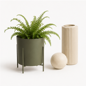 Venta al por Mayor de Fábrica: Maceta Metálica Verde con Soporte de Hierro, Decorativa y de Lujo para Interiores, para Hogar u Oficina - Product Image 2