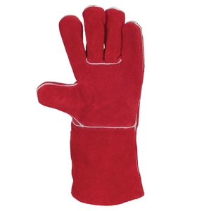 Gants de soudage en cuir de vachette pleine fleur de haute qualité, résistants à l'abrasion, certifiés CE, antistatiques, sans latex, 9/11 oz, protection contre les flammes - Product Image 3