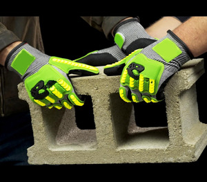 Guantes TPR Anti Impacto, Resistentes al Aceite y a los Cortes, Guantes HPPE con Palma Recubierta, Guantes de Trabajo para Mecánicos y Construcción - Product Image 4