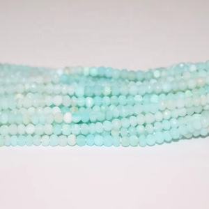 Cuentas de Rondelle facetadas de ópalo peruano natural sombreadas, hebra de cuentas de piedras preciosas de 4-4,5mm - Product Image 1