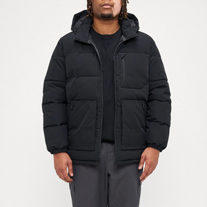Chaqueta Acolchada con Capucha Negra para Hombre, Marca Curry Sports, Cierre Estándar, Abrigo de Invierno Informal, Impermeable, Cálido, de Alta Calidad - Product Image 2