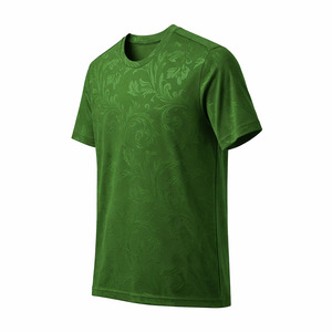 T-shirt imprimé décontracté pour homme, style streetwear, coupe ajustée, col rond, manches courtes, tie-dye sur le devant, respirant, en polyester/coton, Pakistan - Product Image 4