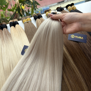 Extensions de cheveux en vrac RUSA HAIR 100g Cheveux humains vierges vietnamiens Super Double Drawn Sans synthétique Couleur blonde - Product Image 3