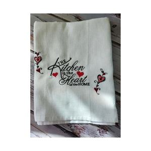 Paños de Cocina de Algodón 100%, Gruesos, Absorbentes, de Secado Rápido, Desechables, Económicos y Duraderos, con Estampado de Cocina es el Corazón del Hogar - Product Image 1