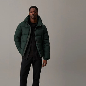 Veste matelassée homme à manches longues, coupe ajustée, fermeture éclair, légère, coupe-vent, chaude, pour l'hiver, pour garçons - Product Image 3