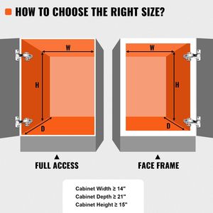 Estantes de despensa extraíbles de 2 niveles de alta resistencia, cajones deslizantes de 14 "W X 21" D, acero cromado para gabinetes de baño de cocina deslizantes - Product Image 6