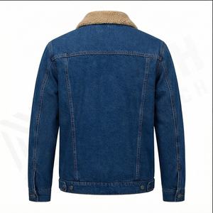 Streetwear bleu de sport au design élégant avec logo personnalisé vêtements pour femmes veste en jean en jean avec fermeture à boutons et poches pour femmes - Product Image 3