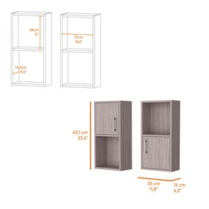 Armadi di medicina per 2 bagni in rovere bianco con scaffali da bagno Premium a scaffale aperto - Product Image 6