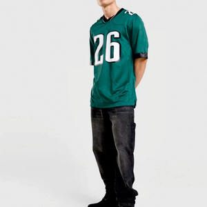 Camiseta Deportiva Oversize de Fútbol Americano para Hombre, Manga Corta, Poliéster Sólido, Número Personalizado, Estilo Casual de Equipo - Product Image 3