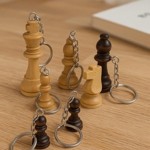 Heart Shape Wooden <b>Key</b> Chains Romantic Design Wooden <b>Key</b> Chains Colorful Finish Wooden <b>Key</b> Chains <b>Custom</b> Factory Wholesale - Product Image 1