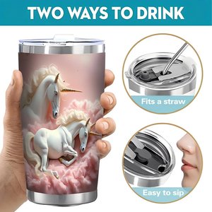 Stainless Steel Tumbler 20oz Double Wall Vacuum <b>Insulated</b> Reusable <b>Cup</b> For Daily Use - Product Image 5