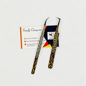 Pinzas Profesionales para Extensión de Pestañas, Acero Inoxidable Sólido, Diseño de Leopardo/Guepardo, Logotipo Personalizado, Recubrimiento de Papel, Precisión - Product Image 5