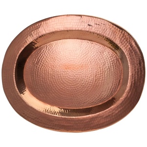 Juego de bandejas de cobre martillado de lujo, cuadradas, color oro rosa, bandejas decorativas de metal texturizado para bar, hotel y hogar - Product Image 2