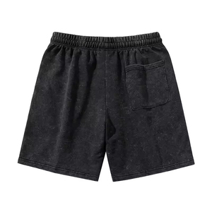 Ensemble de shorts d'été deux pièces personnalisé avec logo pour homme, en coton respirant, taille élastique, tenue de sport et survêtement de gym - Product Image 2