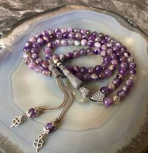 Rosario Tasbih Faturan 100% Resina, Cuentas Hechas a Mano de Alta Calidad, Color Turquesa, Decoración Religiosa y Ecológica para el Hogar - Product Image 1