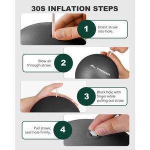 Ballon de Pilates de 9 pouces pour l'entraînement du tronc, la physiothérapie, l'équilibre, la stabilité, les étirements et les exercices de yoga - Product Image 5