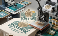 T-shirt imprimé respirant de haute qualité Ocean & Voyage, unisexe, 100% coton, col rond, manches courtes, vêtements décontractés d'été