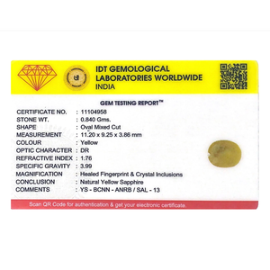 Natural Yellow Sapphire 4.2 Carat Certified Loose Gemstone Pear Cut Wholesale - Product Image 4