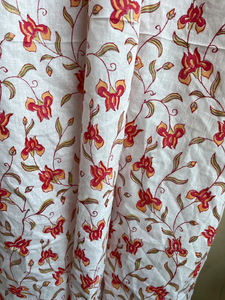 Vestido maxi de algodón floral bohemio estampado a mano con bordado y borlas estilo casual moda sostenible - Product Image 3