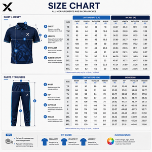 ชุดยูนิฟอร์มคริกเก็ตแบบซับลิเมชั่นสำหรับผู้ชาย X Sports ผ้าโพลีเอสเตอร์แห้งเร็ว เสื้อโปโลแขนสั้นพร้อมกางเกงเอวยางยืด ลายพิมพ์เรขาคณิต - Product Image 6