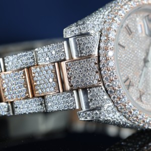 High-<b>End</b> Mechanical Moissanite Stainless Steel Watch 16mm Sapphire Crystal Pointer Dial 10 <b>Bar</b> Water Resistant for Business - Product Image 3