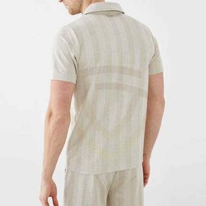 Ensembles de shorts pour hommes OEM, logo personnalisé, coton pour l'été, ensemble de polo et de shorts pour hommes - Product Image 5