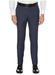 Men's Formal Straight Leg Trousers Mid Waist Button Fly Anti-Wrinkle <b>Wool</b> Blend <b>Pants</b> Autumn Wear - Product Image 6