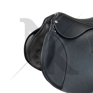 Silla de montar de doma y salto para caballos de alta calidad - Silla de contacto cerrado inglesa de cuero genuino, productos de carreras de caballos ingleses de la India - Product Image 4