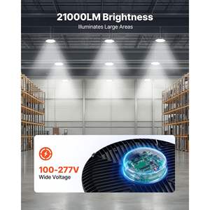 Paquete de 20 Lámparas LED UFO Súper Brillantes de 5000K y 150W para Iluminación Industrial, Resistentes al Agua IP65, Voltaje Amplio de 100-277V para Almacenes, Tiendas, Fábricas y Gimnasios - Product Image 2
