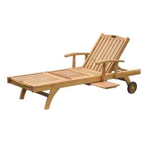 Chaises longues de jardin modernes et naturelles, pour extérieur, piscine, pliables et durables, en vente - Product Image 4