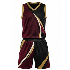 Modern <b>Athletic</b> Sportswear Set With Durable Reversible Basketball Uniform Quick Dry Jersey Shorts For Team Use - Product Image 1